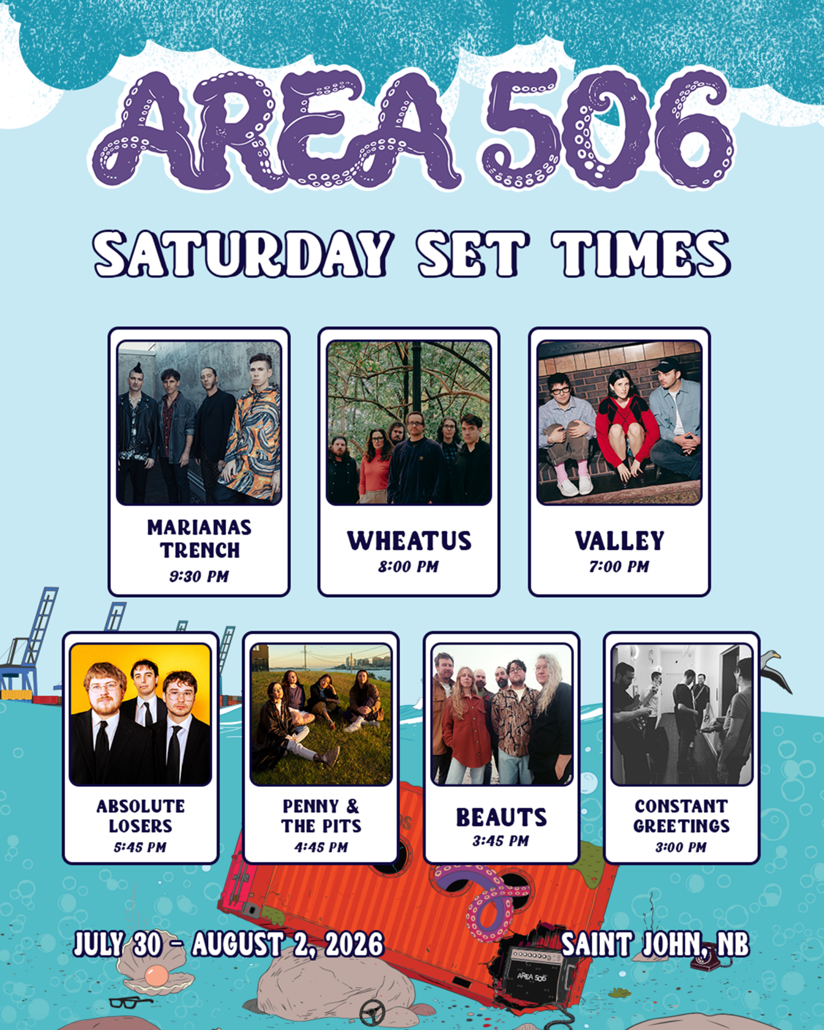 Saturday Set Times